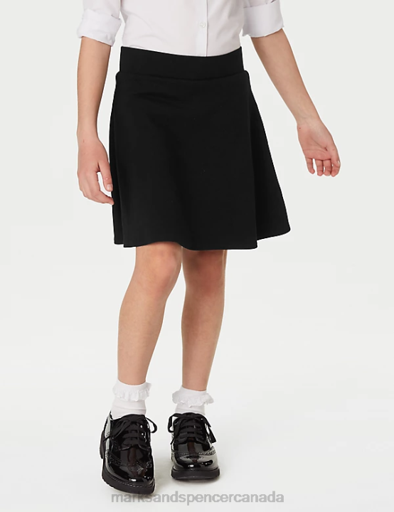 Marks & Spencer Kids Jersey School Skort Clothing Black 20VTD9099 - Marks and Spencer online