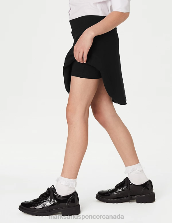 Marks & Spencer Kids Jersey School Skort Clothing Black 20VTD9099 - Marks and Spencer online