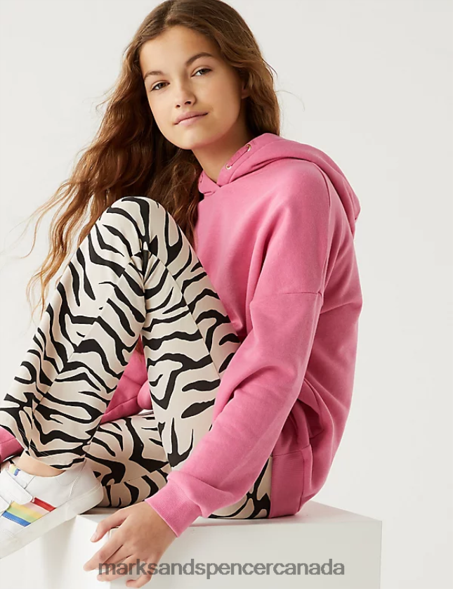 Marks and Spencer near me - Clothing 20VTD9495 Pink Kids Marks & Spencer Cotton Rich Plain Hoodie