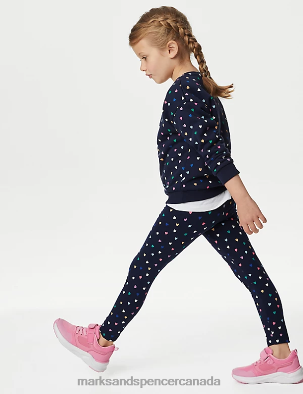 Kids Indigo Clothing Marks & Spencer Cotton Rich Heart Sweatshirt 20VTD8806 - Marks and Spencer outlet
