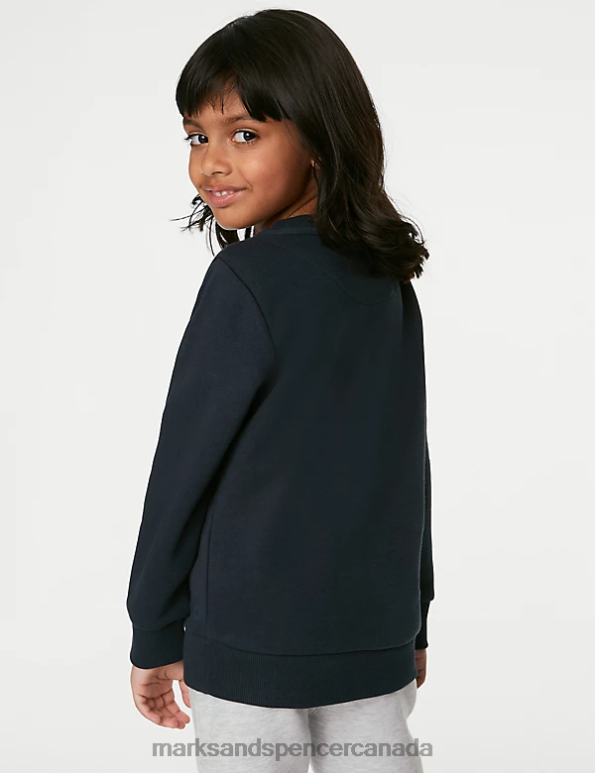 Kids Navy Clothing Marks & Spencer 2pk Cotton Rich School Sweatshirts 20VTD8046 - Marks and Spencer online