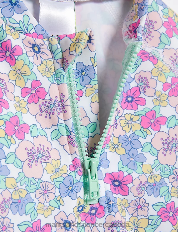 Marks and Spencer Canada - Kids Multi Clothing Marks & Spencer 2pc Floral Swim Set 20VTD7692