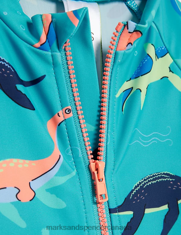 Kids Turquoise Mix Clothing Marks & Spencer 2pc Dinosaur Swim Set 20VTD8546 - Marks and Spencer online