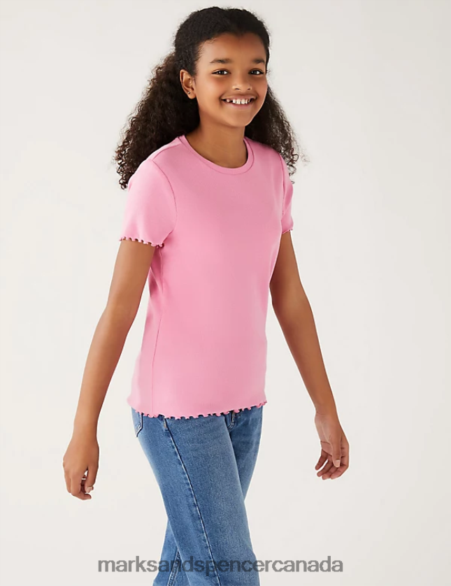 Clothing 20VTD9724 Multi Kids Marks & Spencer 4pk Cotton Rich Plain & Floral T-Shirts - Marks and Spencer online