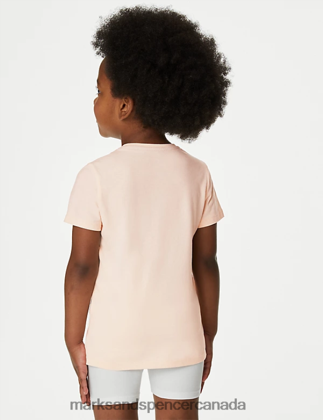 Clothing 20VTD9864 Pink Kids Marks & Spencer Pure Cotton Unicorn T-Shirt - Marks and Spencer Canada locations
