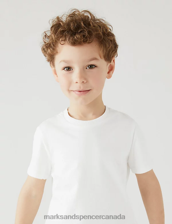 Kids Blue Mix Clothing Marks & Spencer 2pc Pure Cotton Shirt & T-Shirt Set 20VTD8535 - Marks and Spencer Canada locations