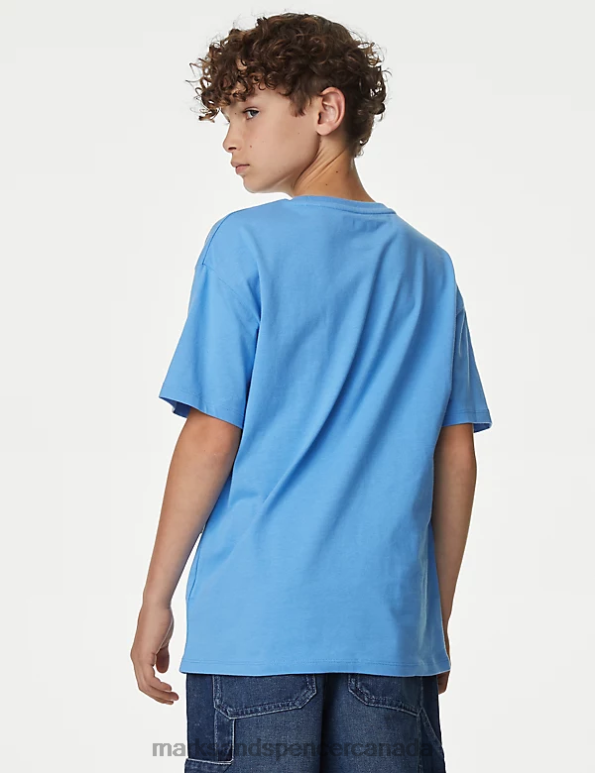 Kids Blue Mix Clothing Marks & Spencer Pure Cotton Dragon Ball Z T-Shirt 20VTD8642 - Marks and Spencer Canada locations