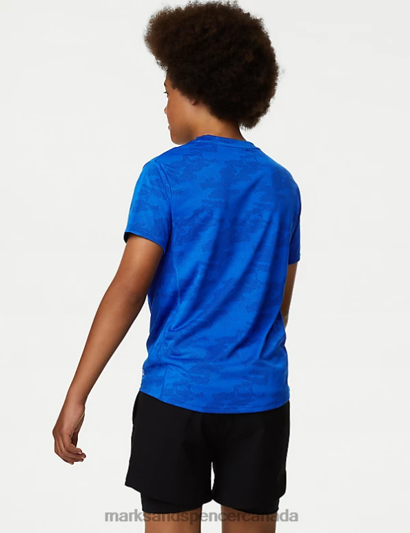 Marks and Spencer sale - Kids Cobalt Clothing Marks & Spencer Printed Sports T-Shirt 20VTD8207