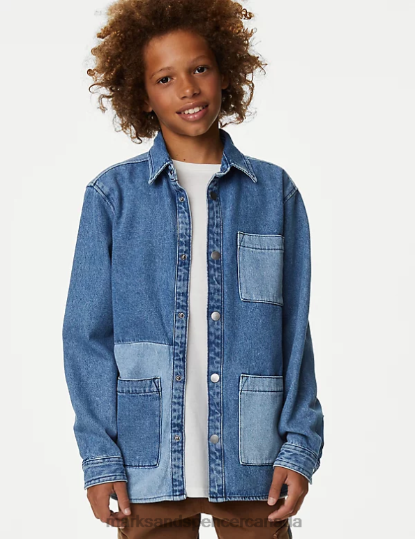 Marks and Spencer sale - Kids Denim Clothing Marks & Spencer 2pc Shirt & T-Shirt Set 20VTD7969