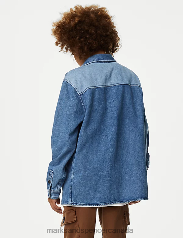 Marks and Spencer sale - Kids Denim Clothing Marks & Spencer 2pc Shirt & T-Shirt Set 20VTD7969