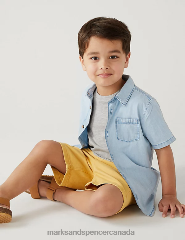 Marks and Spencer sale - Kids Denim Clothing Marks & Spencer 2pc Shirt & T-Shirt Set 20VTD8335