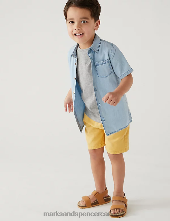 Marks and Spencer sale - Kids Denim Clothing Marks & Spencer 2pc Shirt & T-Shirt Set 20VTD8335
