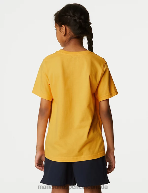 Marks and Spencer near me - Kids Gold Clothing Marks & Spencer Pure Cotton School T-Shirt 20VTD8161