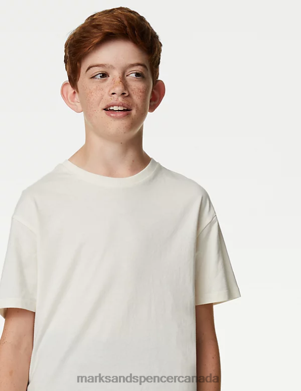 Kids Light Blue Clothing Marks & Spencer 2pc Pure Cotton Shirt & T-Shirt 20VTD7974 - Marks and Spencer online