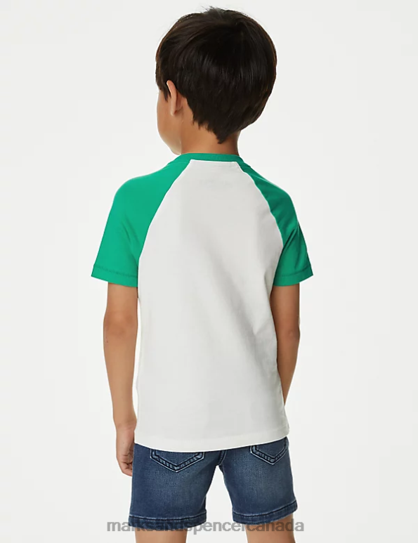 Marks and Spencer sale - Kids Multi Clothing Marks & Spencer 3pk Cotton Rich Raglan T-Shirts 20VTD7825