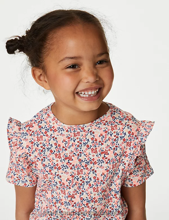 Kids Multi Clothing Marks & Spencer 3pk Cotton Rich Ribbed T-Shirts 20VTD8856 - Marks and Spencer Canada locations