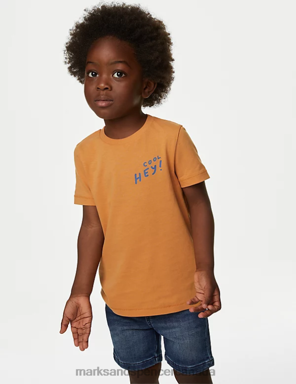 Marks and Spencer Canada - Kids Multi Clothing Marks & Spencer 3pk Pure Cotton Slogan T-Shirts 20VTD8108