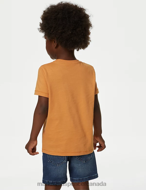 Marks and Spencer Canada - Kids Multi Clothing Marks & Spencer 3pk Pure Cotton Slogan T-Shirts 20VTD8108