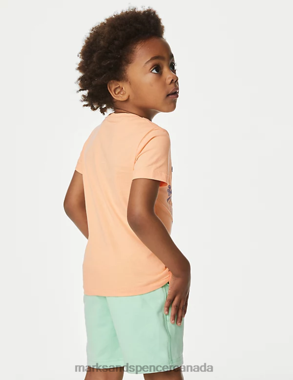 Marks and Spencer Canada - Kids Orange Clothing Marks & Spencer Pure Cotton Sun T-Shirt 20VTD8166