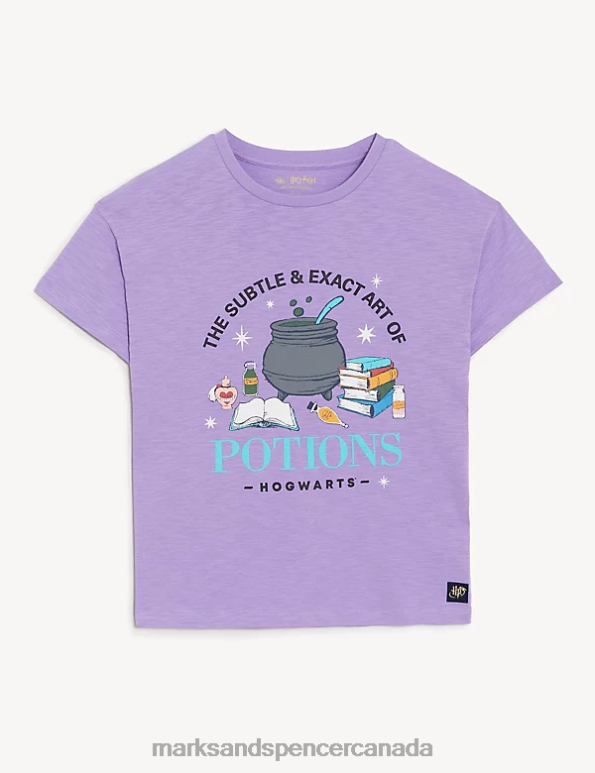 Marks and Spencer sale - Kids Purple Clothing Marks & Spencer Pure Cotton Harry Potter T-Shirt 20VTD8959