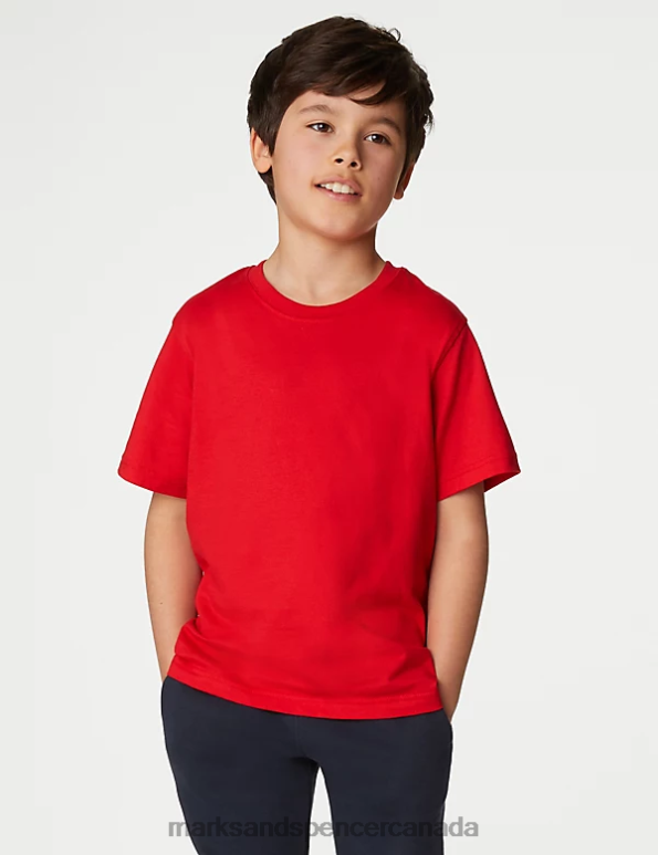 Marks and Spencer near me - Kids Red Clothing Marks & Spencer Pure Cotton School T-Shirt 20VTD7899