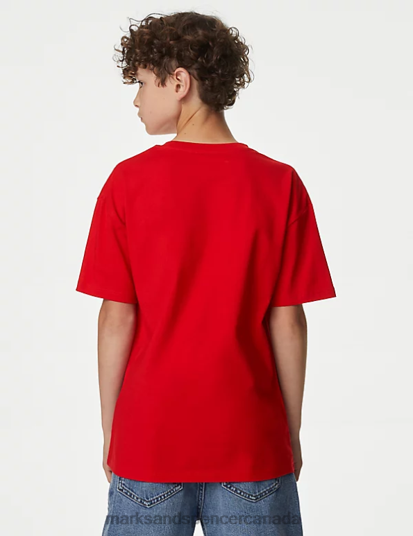 Kids Red Mix Clothing Marks & Spencer Pure Cotton Dragon Ball Z T-Shirt 20VTD8498 - Marks and Spencer Canada locations
