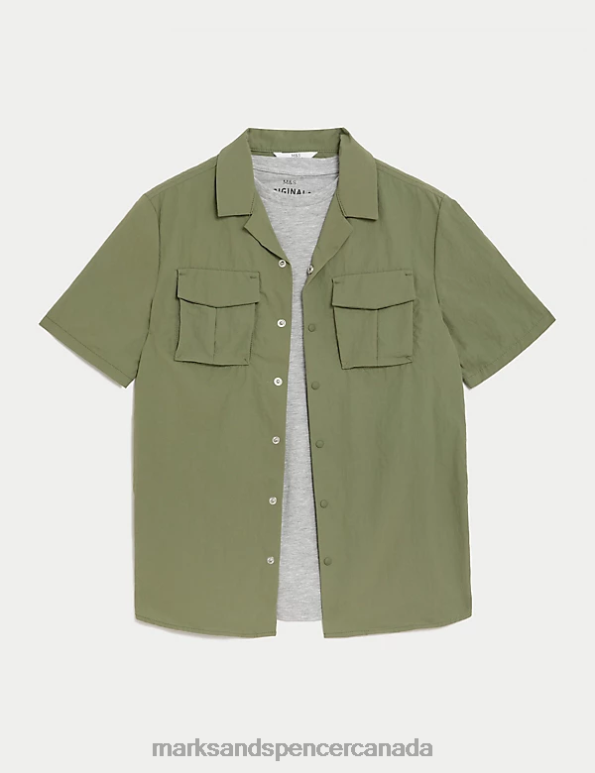 Marks and Spencer sale - Kids Stone Clothing Marks & Spencer 2pc Plain Shirt and T-Shirt Set 20VTD7903