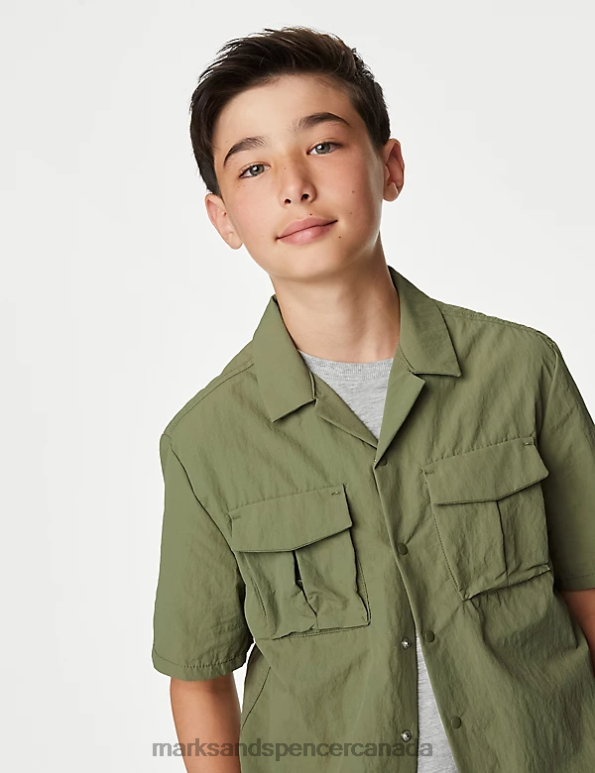 Marks and Spencer sale - Kids Stone Clothing Marks & Spencer 2pc Plain Shirt and T-Shirt Set 20VTD7903
