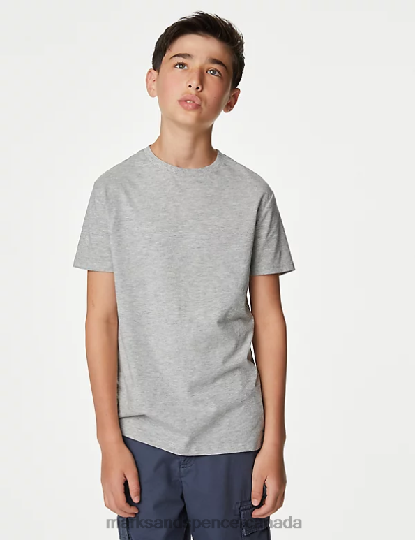 Marks and Spencer sale - Kids Stone Clothing Marks & Spencer 2pc Plain Shirt and T-Shirt Set 20VTD7903