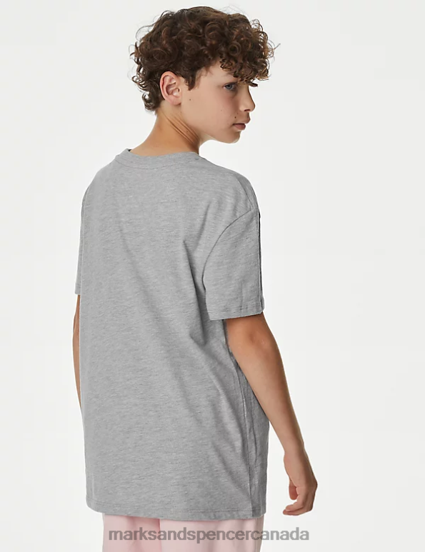 Kids Stone Mix Clothing Marks & Spencer 3pk Cotton Rich T-Shirts 20VTD8050 - Marks and Spencer online