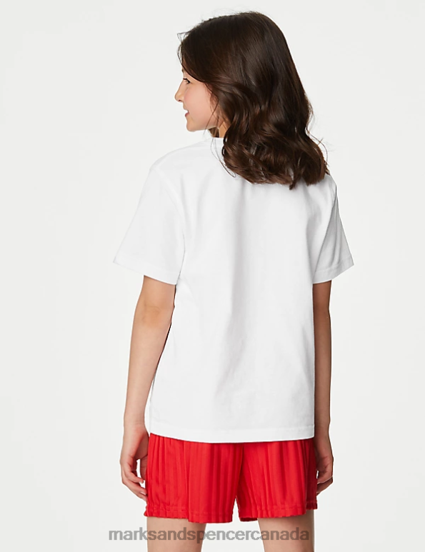 Marks and Spencer near me - Kids White Clothing Marks & Spencer 2pk Pure Cotton School T-Shirts 20VTD8554