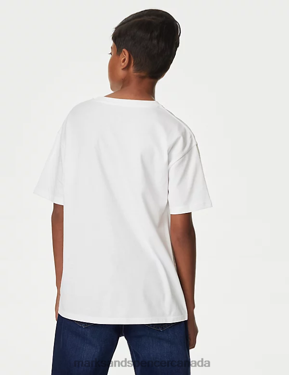 Marks and Spencer near me - Kids White Clothing Marks & Spencer Pure Cotton The Simpsons T-Shirt 20VTD8320
