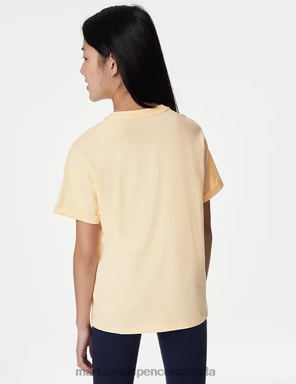 Kids Yellow Clothing Marks & Spencer Pure Cotton Photographic Print T-Shirt 20VTD8930 - Marks and Spencer Canada locations