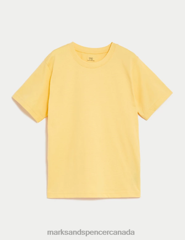 Marks and Spencer near me - Kids Yellow Clothing Marks & Spencer Pure Cotton T-Shirt 20VTD8518