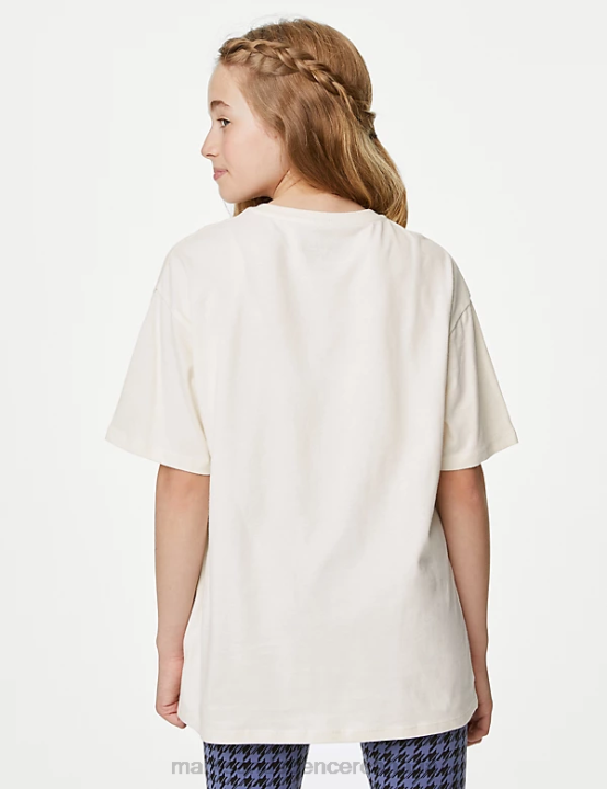 Marks and Spencer Canada - Marks & Spencer Kids Pure Cotton Love U Slogan T-Shirt Clothing Ivory 20VTD9106