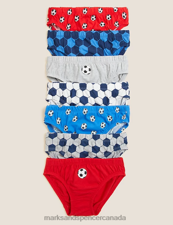 Marks and Spencer near me - Kids Multi Clothing Marks & Spencer 7pk Pure Cotton Football Briefs 20VTD8426