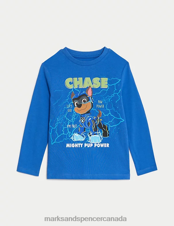 Marks and Spencer near me - Kids Blue Clothing Marks & Spencer Pure Cotton Paw Patrol Top 20VTD8255