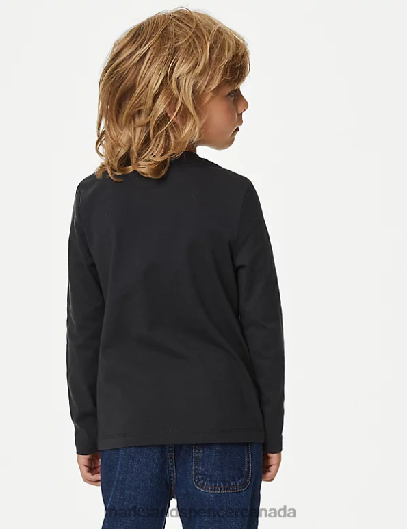 Kids Charcoal Clothing Marks & Spencer Pure Cotton Pokemon Top 20VTD8072 - Marks and Spencer Canada locations