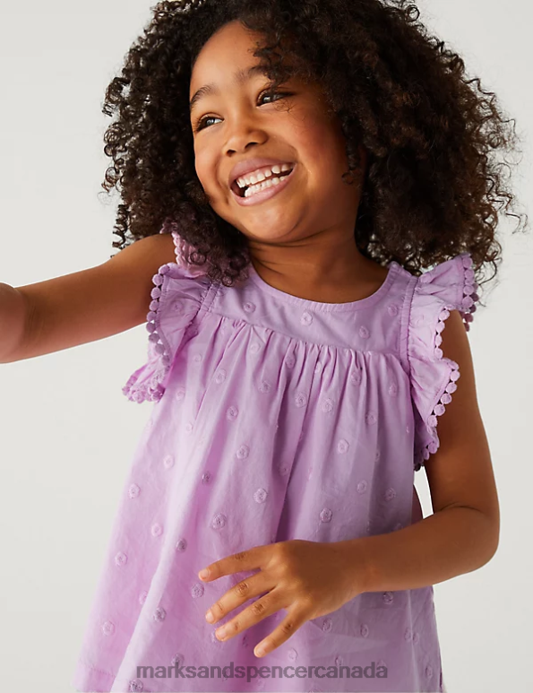 Marks and Spencer near me - Kids Cool Pink Clothing Marks & Spencer Pure Cotton Spotted Top 20VTD8487