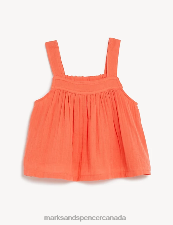 Marks and Spencer near me - Kids Coral Clothing Marks & Spencer Pure Cotton Vest 20VTD8687