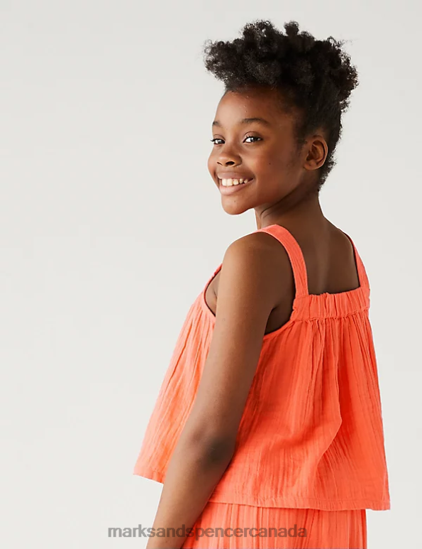 Marks and Spencer near me - Kids Coral Clothing Marks & Spencer Pure Cotton Vest 20VTD8687