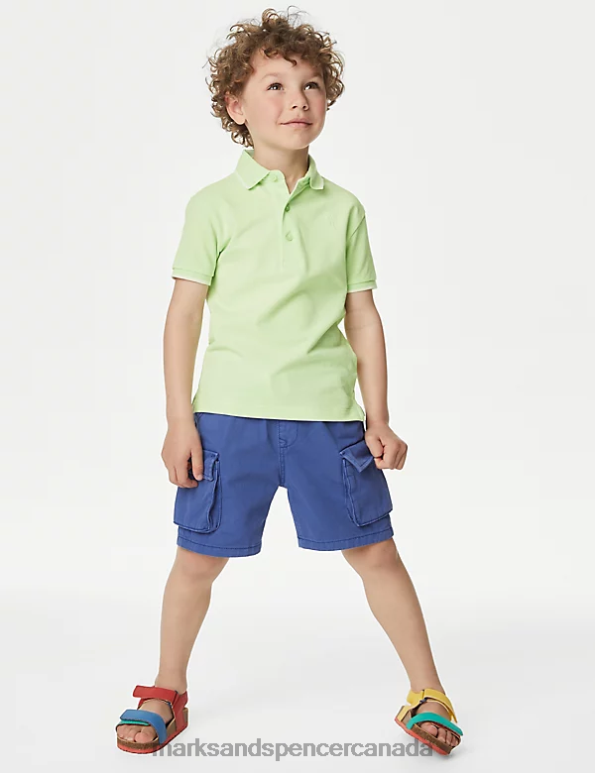 Kids Light Apple Clothing Marks & Spencer Pure Cotton Polo Shirt 20VTD8248 - Marks and Spencer online