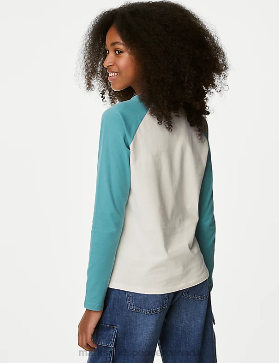 Marks and Spencer sale - Marks & Spencer Kids Pure Cotton Snoopy Raglan Top Clothing Ivory Mix 20VTD9147