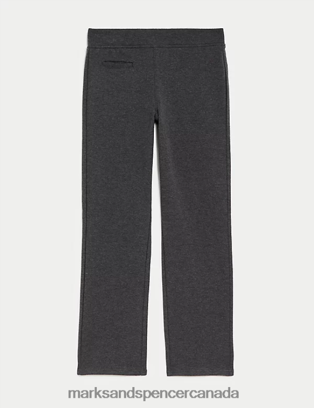 Marks and Spencer Canada - Clothing 20VTD9195 Grey Kids Marks & Spencer Regular Leg Jersey School Trousers