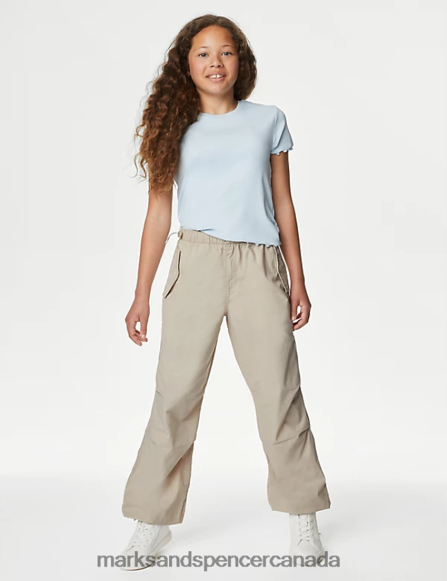 Marks and Spencer sale - Clothing 20VTD9202 Neutral Kids Marks & Spencer Pure Cotton Parachute Trousers