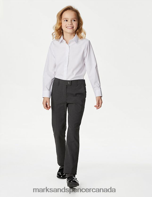 Clothing 20VTD9217 Grey Kids Marks & Spencer 2pk Slim Leg School Trousers - Marks and Spencer online