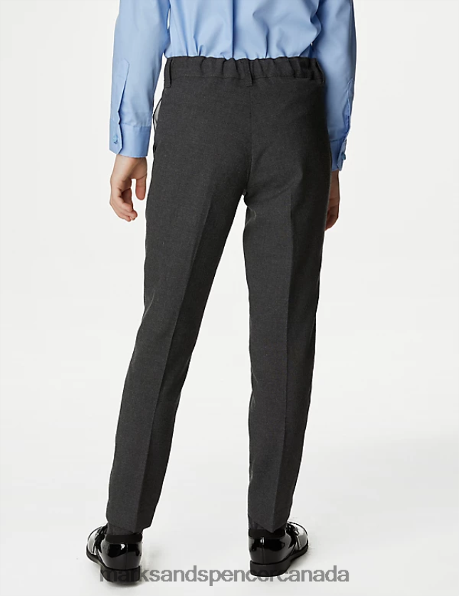 Marks and Spencer sale - Clothing 20VTD9248 Grey Kids Marks & Spencer 2pk Skinny Leg School Trousers