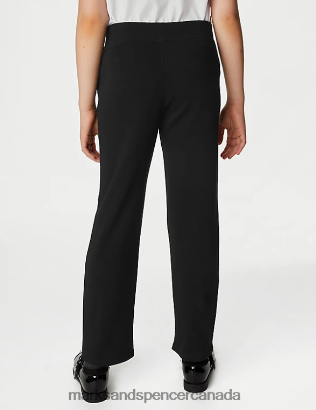 Marks and Spencer Canada - Clothing 20VTD9469 Black Mix Kids Marks & Spencer Regular Leg Jersey School Trousers