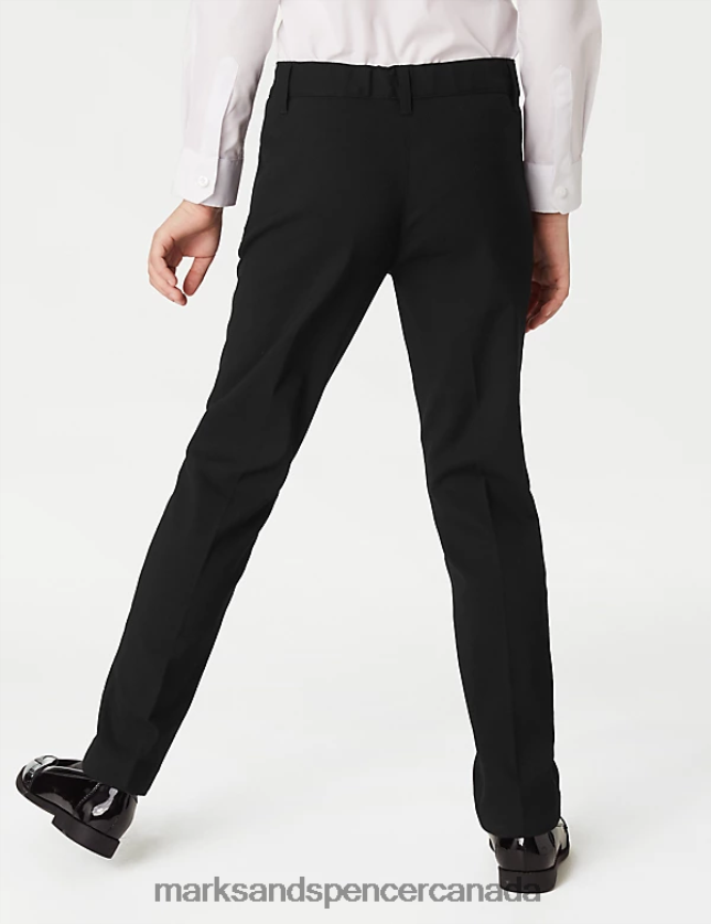 Marks and Spencer Canada - Clothing 20VTD9552 Black Kids Marks & Spencer Slim Leg Slim Waist School Trousers