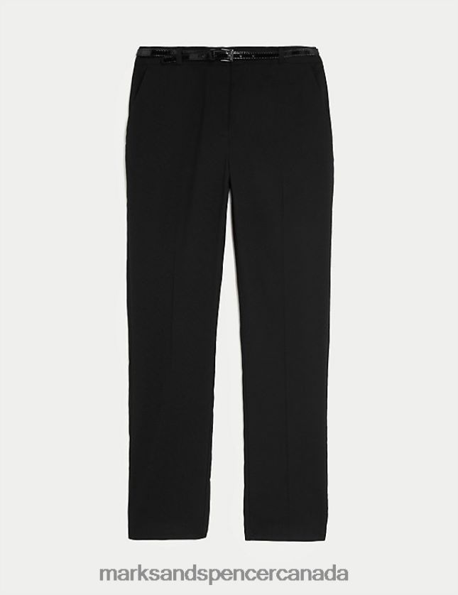 Marks and Spencer near me - Clothing 20VTD9887 Black Kids Marks & Spencer Skinny Leg Belted School Trousers